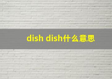 dish dish什么意思